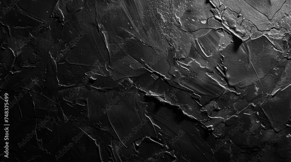 Fototapeta premium Black stone textured background detailed dark pattern wallpaper