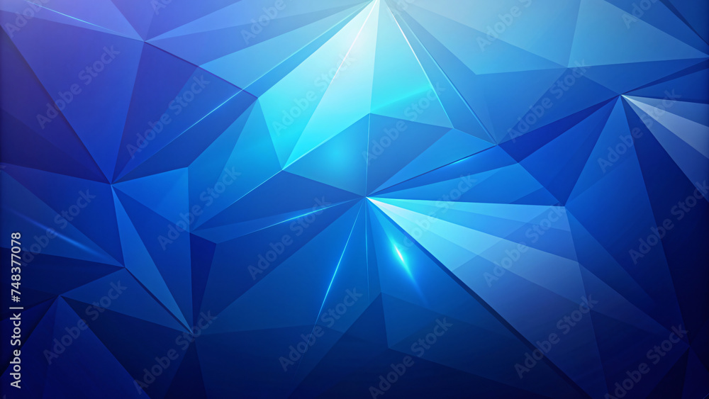 Blue Geometric Triangle Pattern Abstract Background