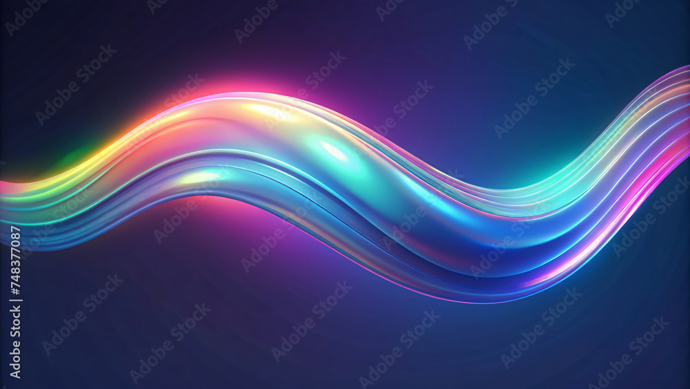 Colorful Wave Motion: Abstract Light Design with Blue Fractal Patterns and Flowing Energy Colorful Wave Motion: Abstract Light Design with Blue Fractal Patterns and Flowing Energy