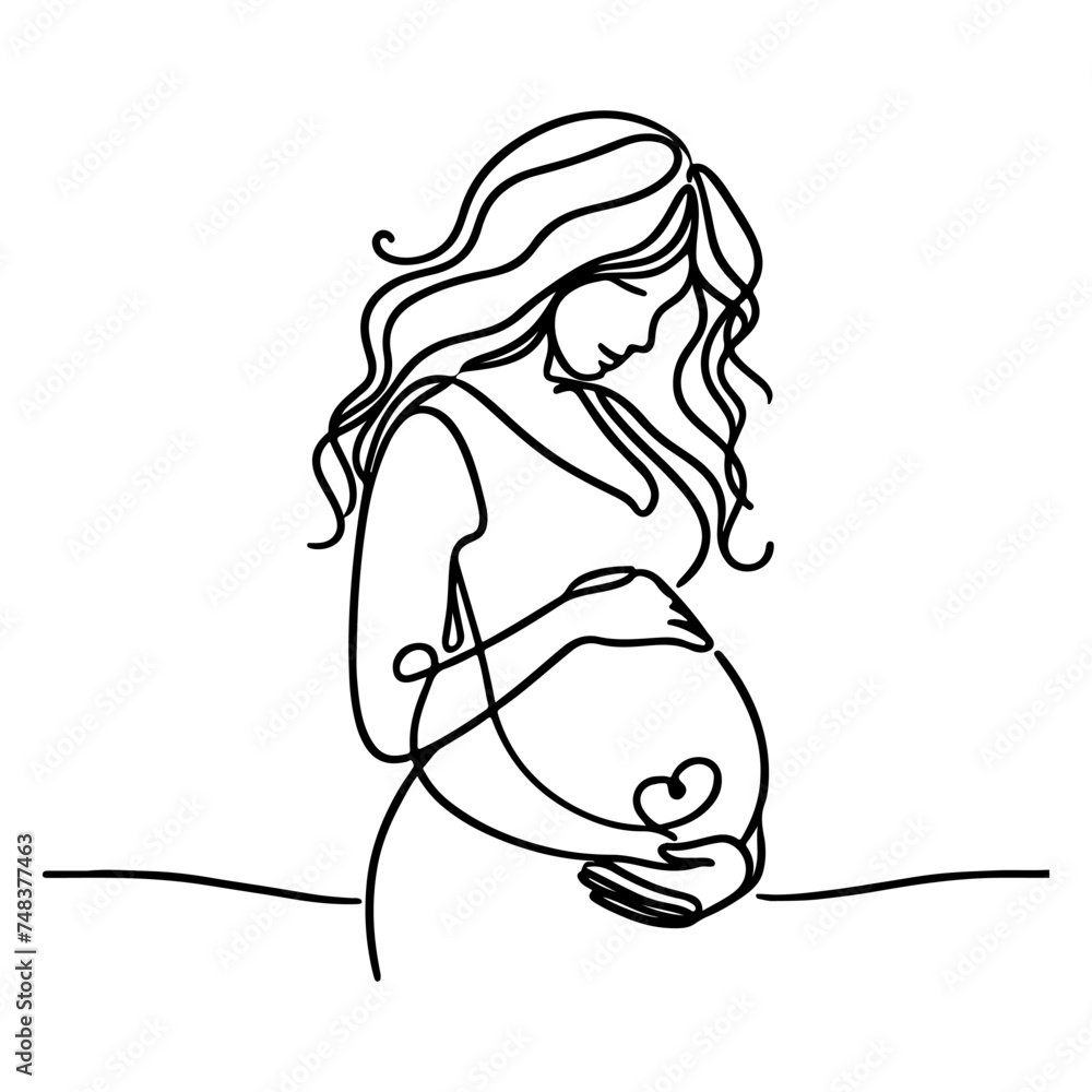 single continuous black line art drawing linear art medicine health care pregnancy healthy with pregnant food doodle vector illustration single continuous black line art drawing linear art medicine health care pregnancy healthy with pregnant food doodle vector illustration