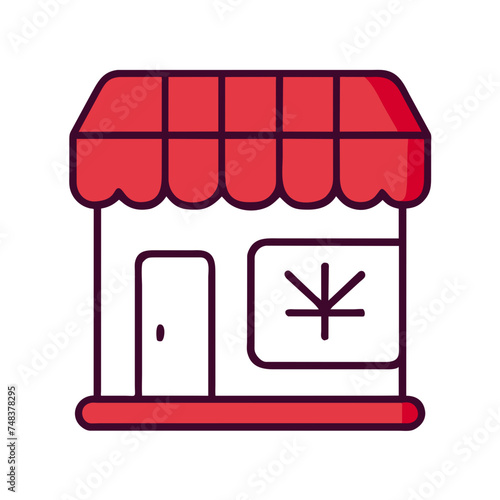 Shopping store logo. Online Shop Logo Design. Marketplace vector icon. online sme shop or store symbol in black color. small business outlet sign for apps and web ui design. Vector illustration