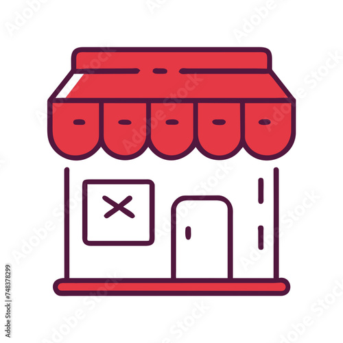 Shopping store logo. Online Shop Logo Design. Marketplace vector icon. online sme shop or store symbol in black color. small business outlet sign for apps and web ui design. Vector illustration