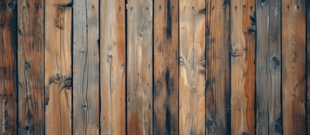 A detailed view of a wooden fence without any posts, showcasing the intricate patterns and textures of the wood. The absence of posts creates a unique visual effect in the rustic background. A detailed view of a wooden fence without any posts, showcasing the intricate patterns and textures of the wood. The absence of posts creates a unique visual effect in the rustic background.