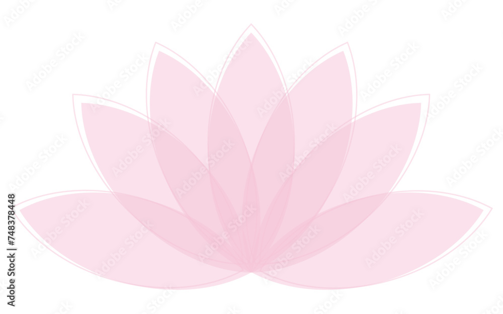 Light pink lotus flower vector image