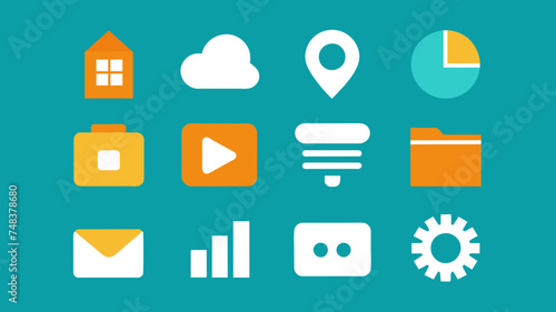 Icon Set Basic Shop. Shopping store logo. Online Shop Logo Design. Marketplace vector icon. online sme shop or store symbol in black color. small business outlet sign for apps. Vector illustration