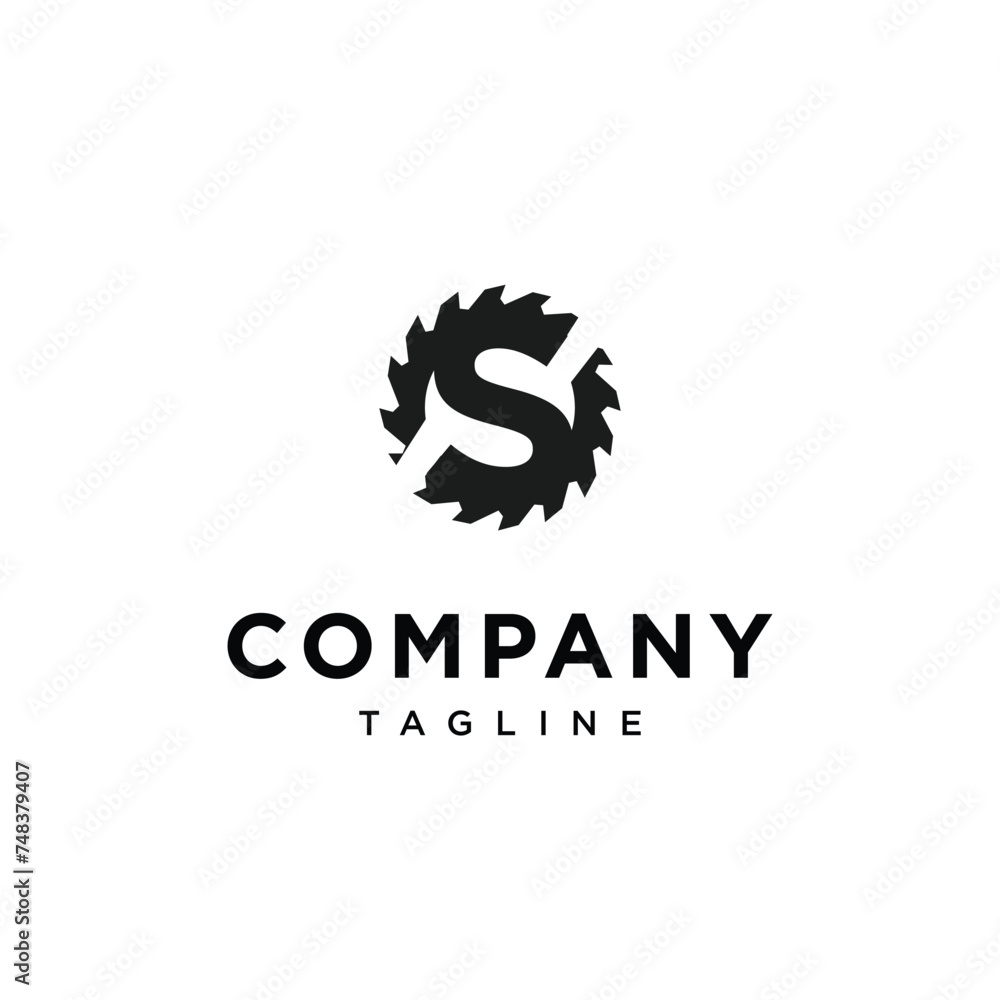 Letter S Saw Logo icon vector eps Letter S Saw Logo icon vector eps