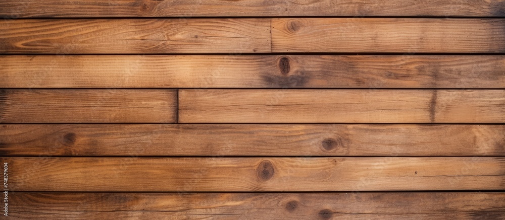 A wooden wall constructed from planks of different sizes, showcasing textures and patterns of natural wood. The wall serves as a background for interiors, representing modern design ideas. A wooden wall constructed from planks of different sizes, showcasing textures and patterns of natural wood. The wall serves as a background for interiors, representing modern design ideas.