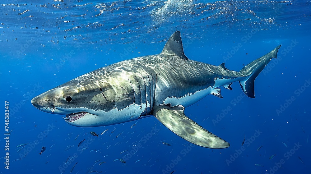 Naklejka premium great white shark