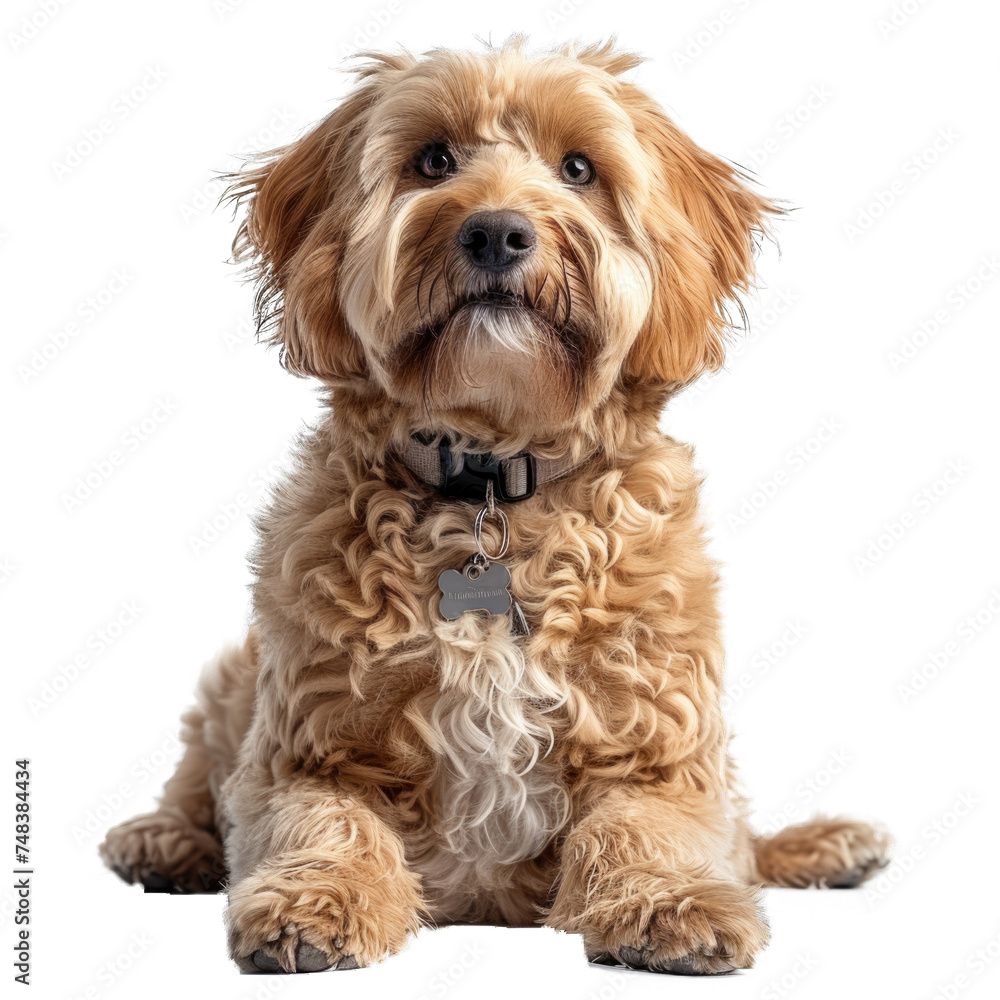 Labradoodle dog isolated on transparent background, element remove background, element for design Labradoodle dog isolated on transparent background, element remove background, element for design