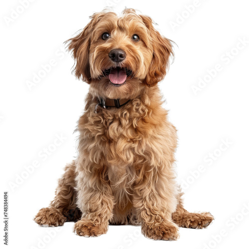 Labradoodle dog isolated on transparent background, element remove background, element for design