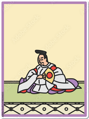 シンプルステッカー百人一首　文屋康秀