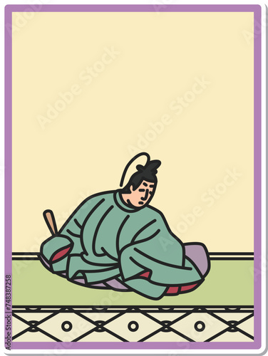 シンプルステッカー百人一首　坂上是則