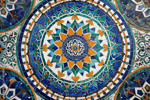 Immerse yourself in the vibrant culture of Morocco with a bohemian Moroccan tile pattern  where intricate designs and vibrant colors come together to create a mesmerizing display of traditional artist