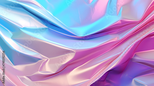 Crumpled aluminum foil surface, abstract metal background