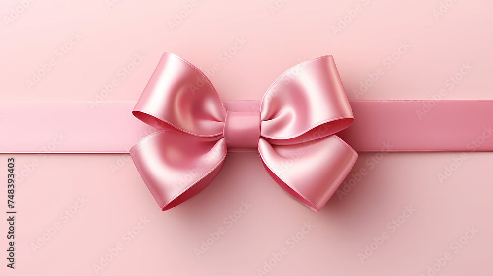 Ribbon on pastel background top view, gift ribbon Ribbon on pastel background top view, gift ribbon