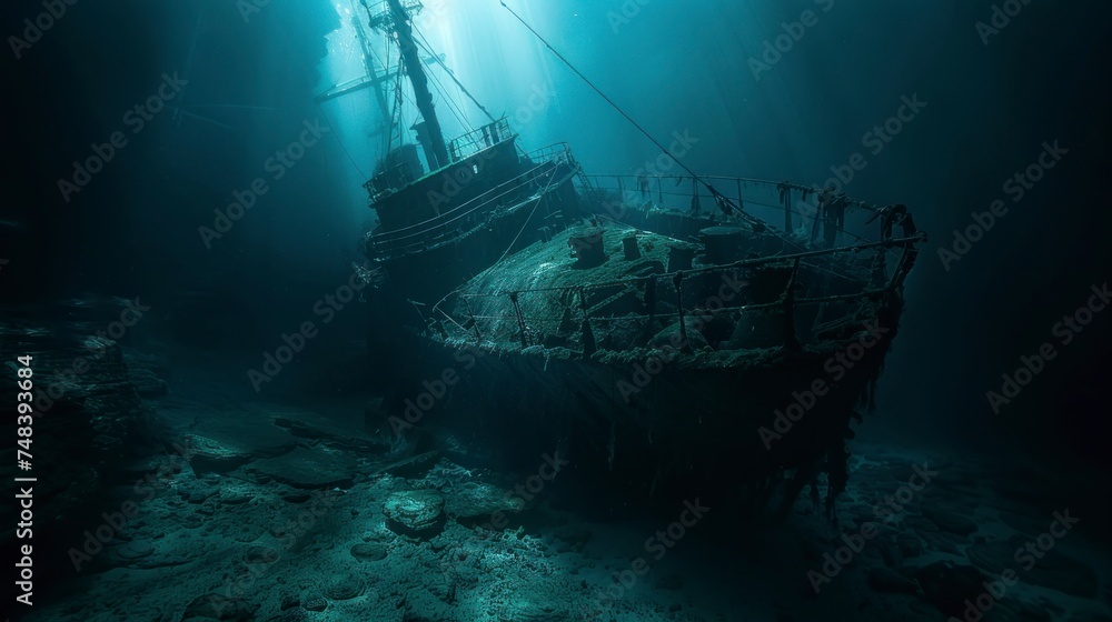 old ship sunk in the sea old ship sunk in the sea