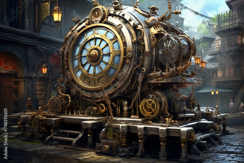 Steampunk Time Machine Concept Art photo