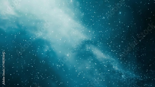 Ethereal Night Sky with Muted Blue Background - Telephoto Shot photo