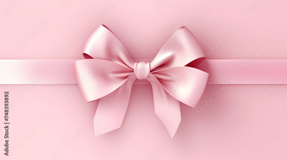 Ribbon on pastel background top view, gift ribbon Ribbon on pastel background top view, gift ribbon