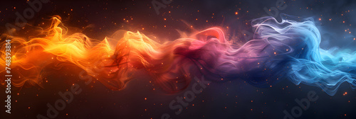 A vibrant sound wave in various colors against a dark background, A vibrant sound wave in various colors against a dark background.