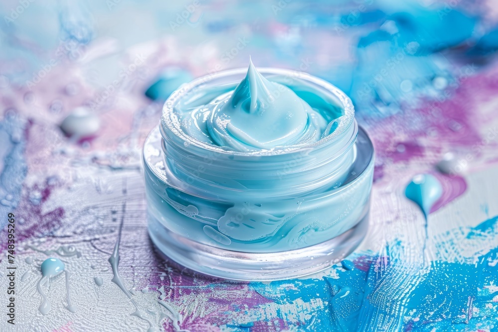 Face Skin care knowledge skin care cream. Skincare beauty cosmetic products: lip balm, Sustainable beauty lotion, moisturiser, skincare Optimism eye gel, Blueberry seed oil serum and face wash jar pot Face Skin care knowledge skin care cream. Skincare beauty cosmetic products: lip balm, Sustainable beauty lotion, moisturiser, skincare Optimism eye gel, Blueberry seed oil serum and face wash jar pot