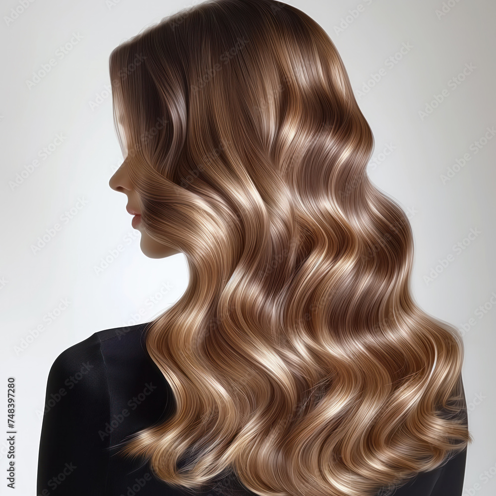 Fototapeta premium Haircare, Beauty, Hairstyle, Shiny, glossy, Salon. Haircolor