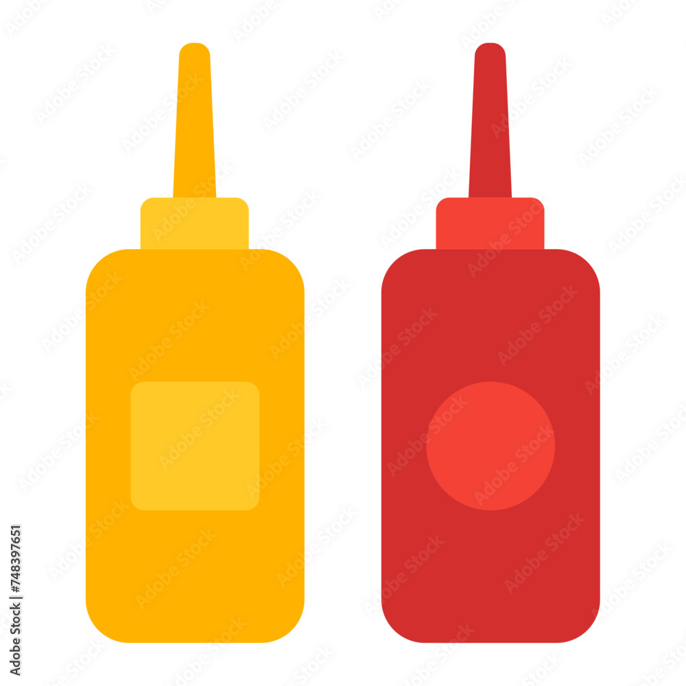 ketchup and mustard icon ketchup and mustard icon