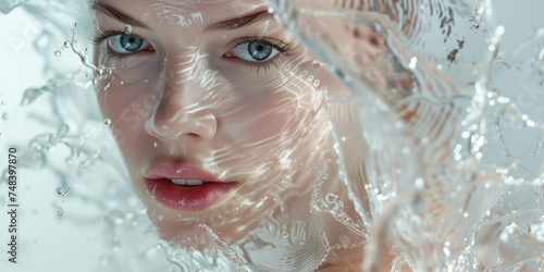 Beauty, Makeup Advertising , Skincare, close up Lips, Lipstick , website advertising banner for skincare, Magazine beauty editorial, Moisturizer , Eyeliner, foundation, 