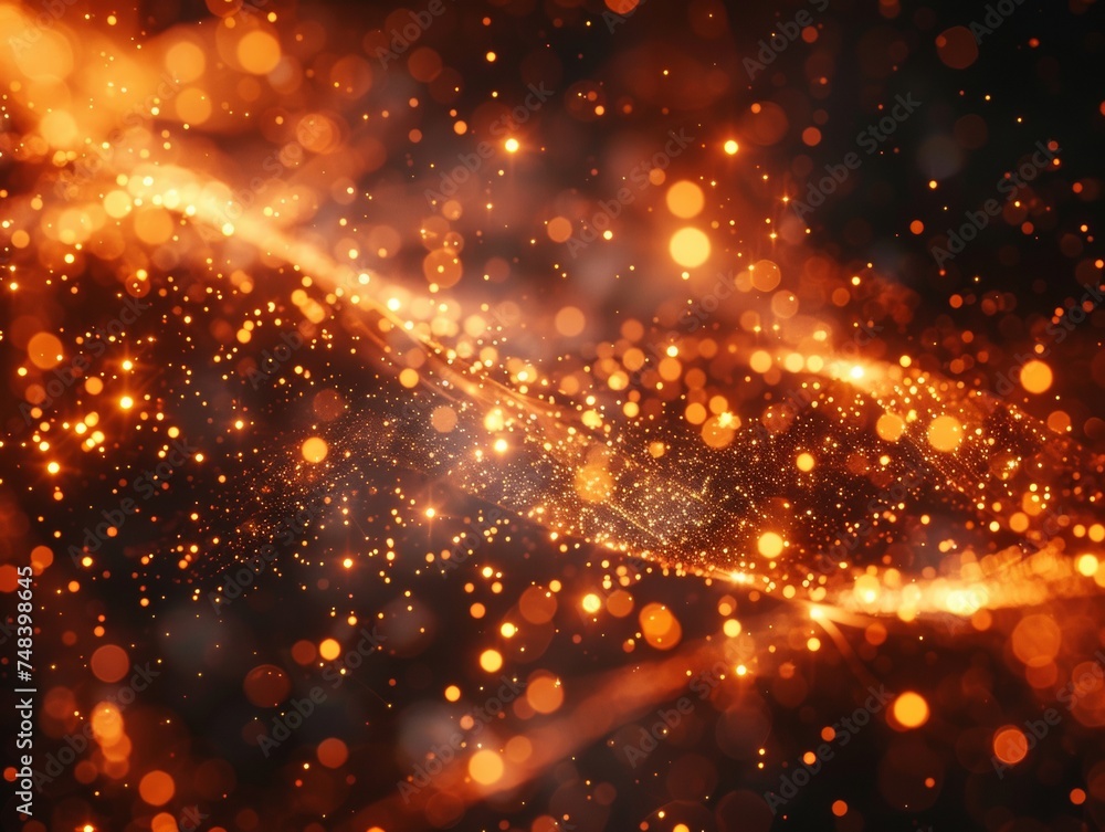 Abstract Golden Sparkles and Bokeh Lights. Abstract background. Abstract Golden Sparkles and Bokeh Lights. Abstract background.