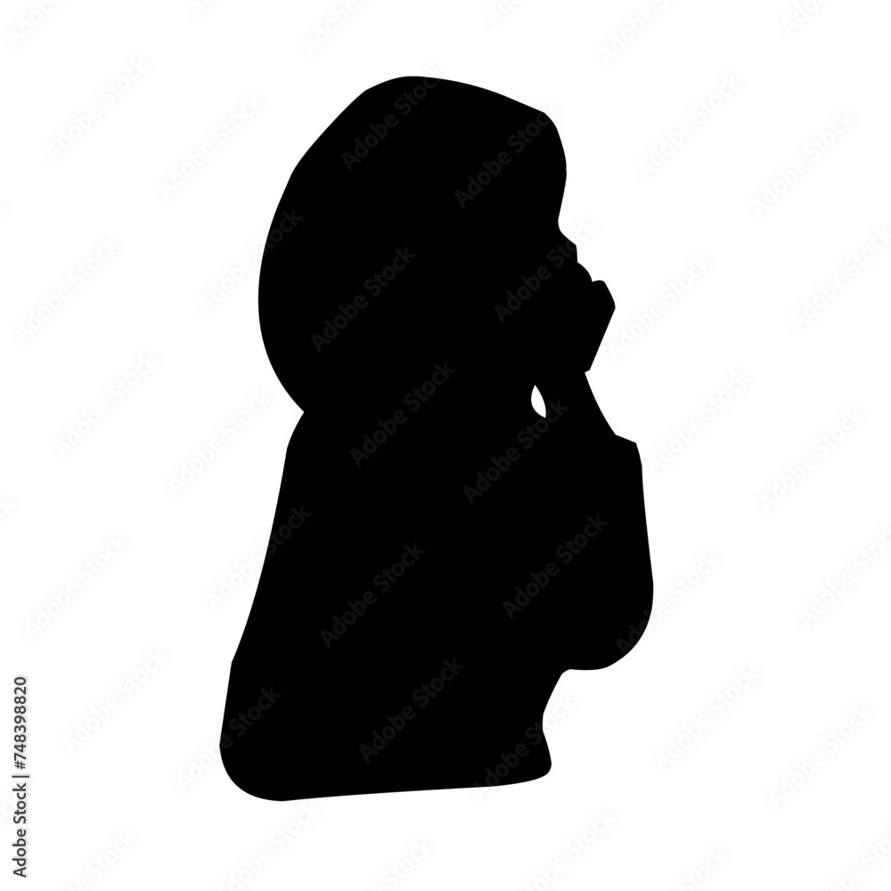 Women hijab silhouette icon