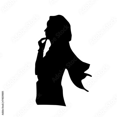 Women hijab silhouette icon