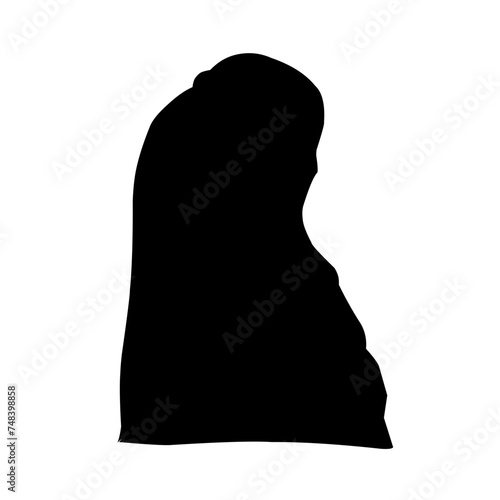 Women hijab silhouette icon