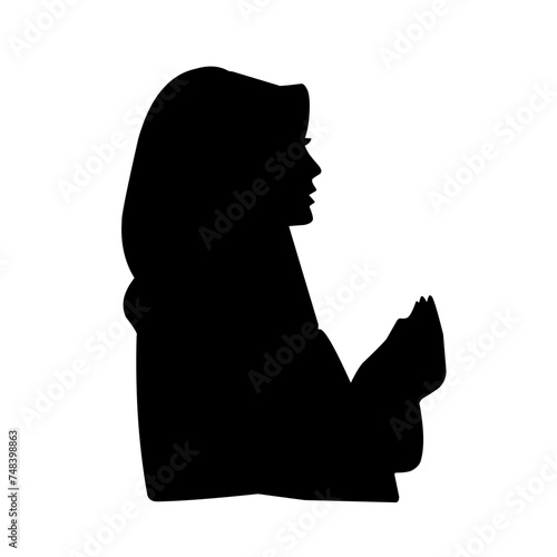 Women hijab silhouette icon