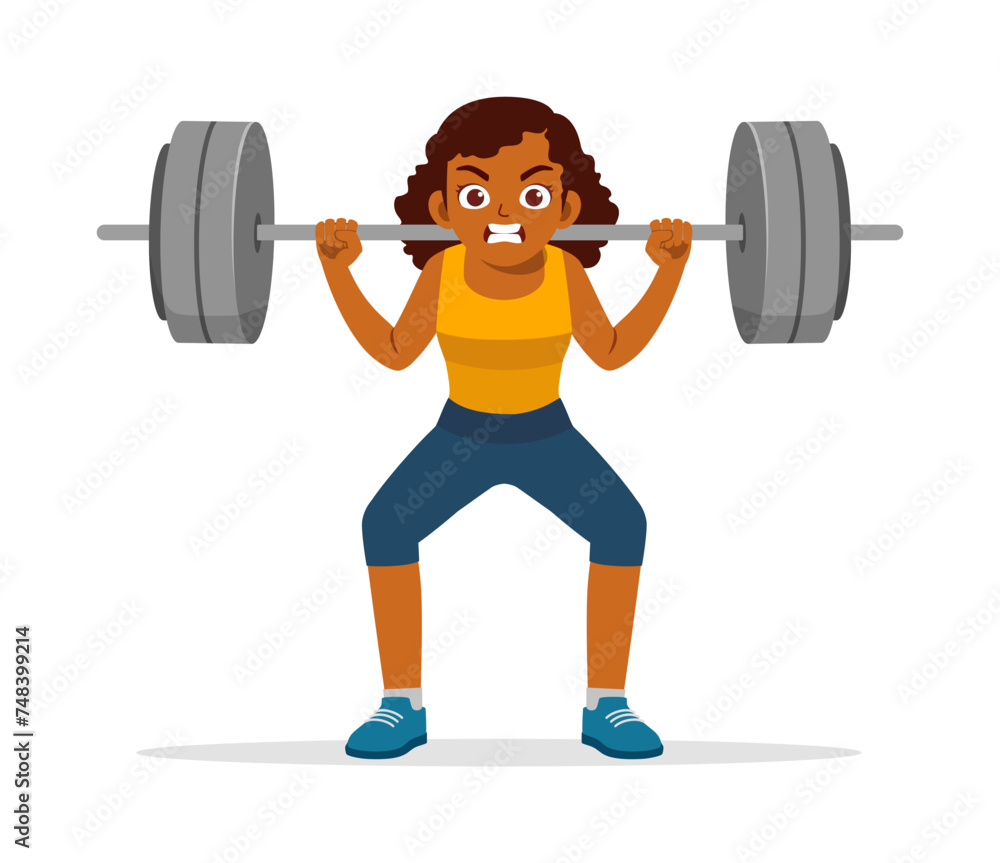 happy young sporty woman doing weight lifting happy young sporty woman doing weight lifting