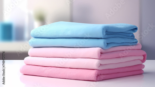 A stack of towels neatly stacked together