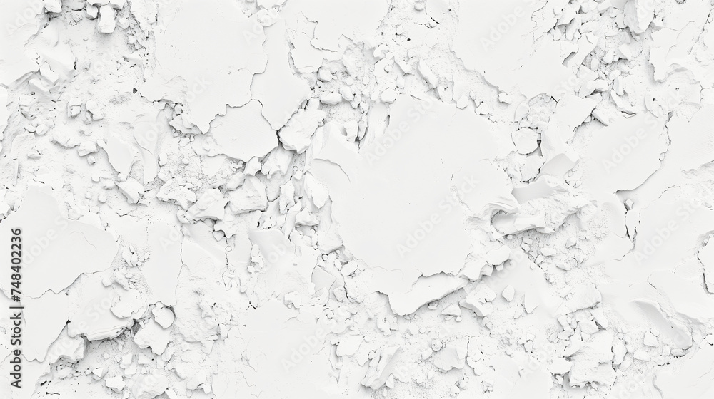 White Textured Surface with Peeling Paint Effect