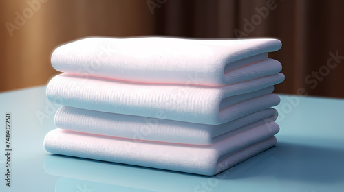 A stack of towels neatly stacked together
