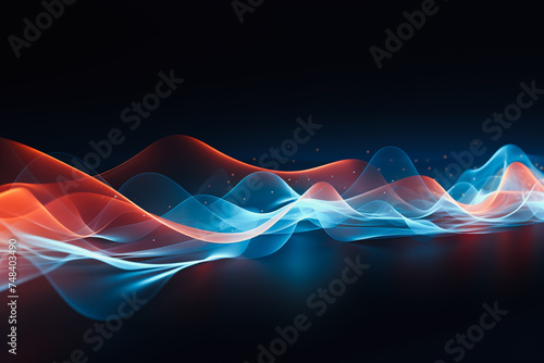 Abstract digital background electromagnetic wave background Abstract digital wave background information technology background The background is the background. gradient wave digital wave banner Abstr