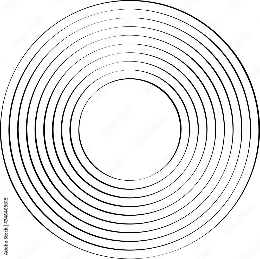 Circle concentric pattern. Geometric vortex ring shape Circle concentric pattern. Geometric vortex ring shape