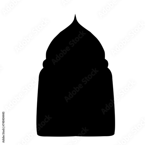 Arabic door and window vector silhouette