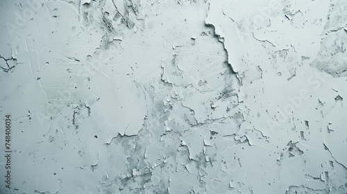 Weathered White Concrete Texture with Extensive Cracking and Peeling