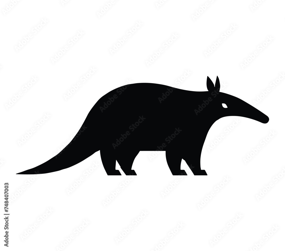 Obraz premium Aardvark silhouette icon. Vector image.