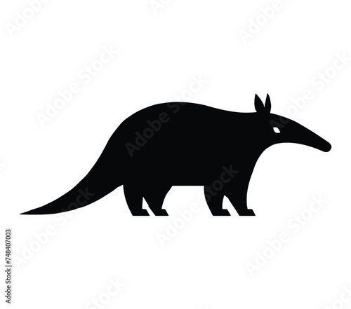 Aardvark silhouette icon. Vector image.