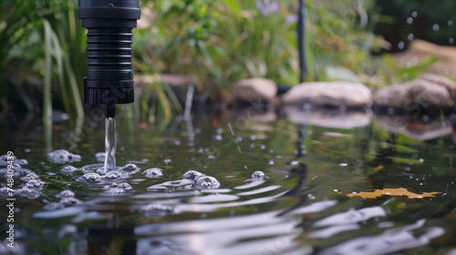 The quiet hum of the pump as it works providing a peaceful and unobtrusive solution for water circulation.