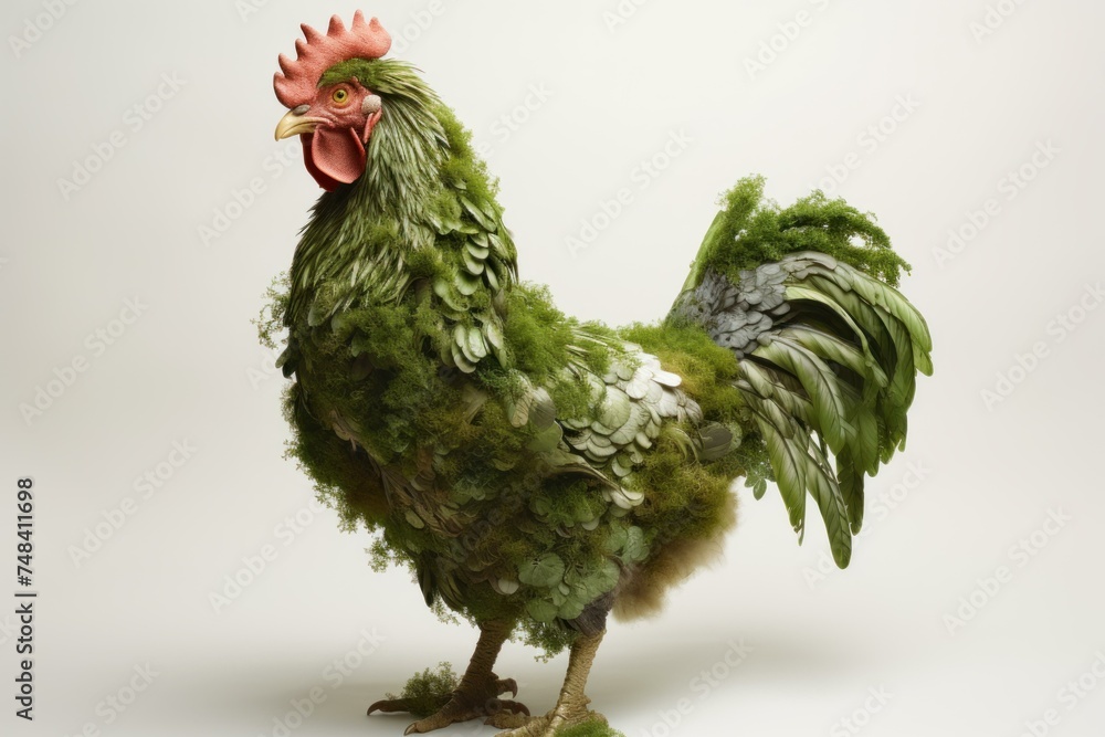custom made wallpaper toronto digitalSustainable Organic eco chicken. Nature outdoor green farm birds. Generate Ai