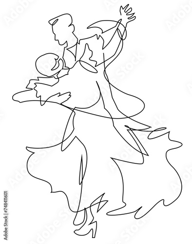 ソーシャルダンス-一筆書き