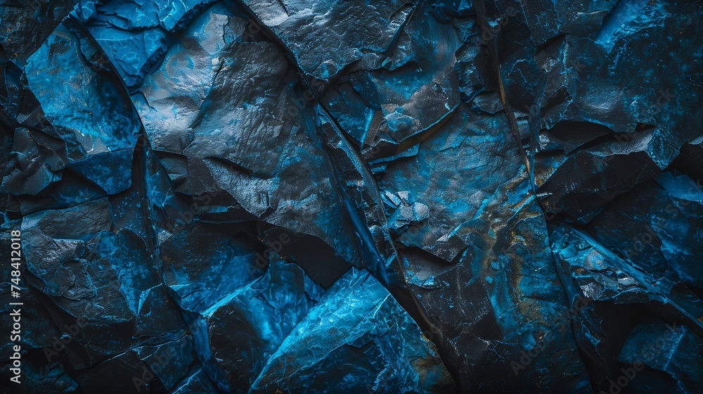 Abstract black stone background Deep blue grunge background Toned mountain texture Volumetric rock backdrop : Generative AI Abstract black stone background Deep blue grunge background Toned mountain texture Volumetric rock backdrop : Generative AI