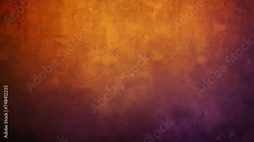 Dark orange brown purple abstract texture Gradient Cherry gold vintage elegant background with space for design Halloween Thanksgiving autumn : Generative AI photo
