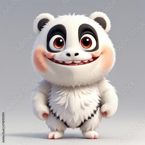 3D Cute smile panda character © ROKA Creative