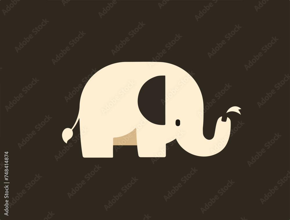 the Elephant logo minimal illustration 2D vector for design the Elephant logo minimal illustration 2D vector for design
